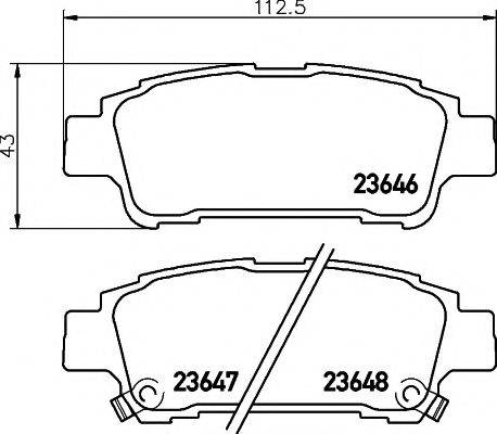 HELLA PAGID 8DB355010311 Комплект гальмівних колодок, дискове гальмо