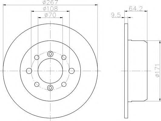 HELLA PAGID 8DD355103251 гальмівний диск