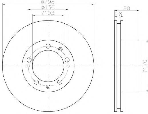 HELLA PAGID 8DD355103461 гальмівний диск