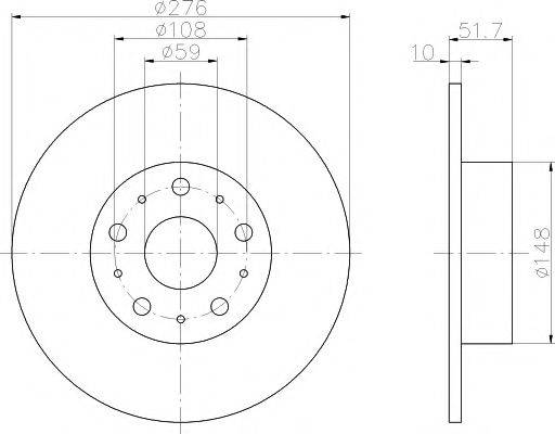 HELLA PAGID 8DD355106381 гальмівний диск