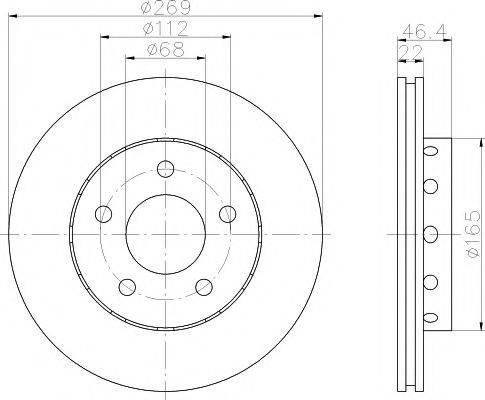 HELLA PAGID 8DD355106711 гальмівний диск