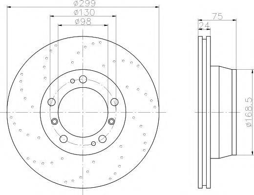 HELLA PAGID 8DD355106991 гальмівний диск