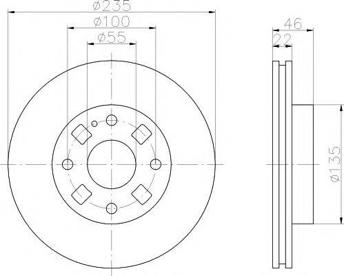 HELLA PAGID 8DD355107191 гальмівний диск