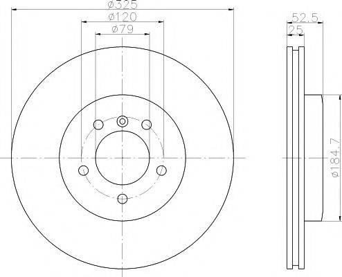 HELLA PAGID 8DD355107661 гальмівний диск