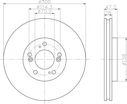 HELLA PAGID 8DD355108141 гальмівний диск