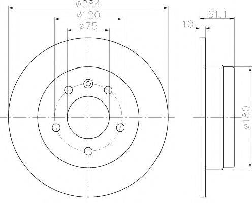 HELLA PAGID 8DD355100511 гальмівний диск