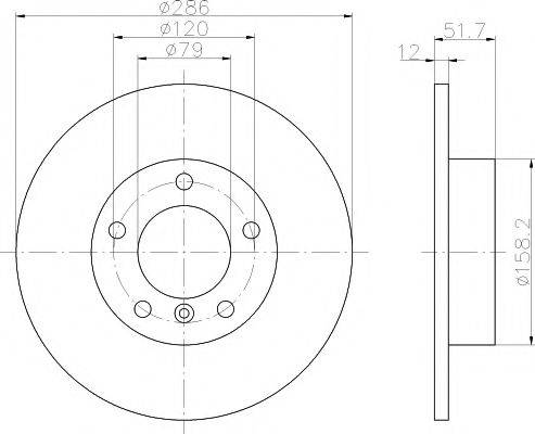 HELLA PAGID 8DD355102561 гальмівний диск