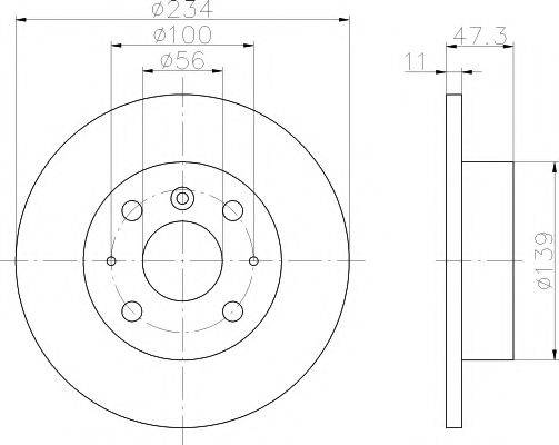 HELLA PAGID 8DD355106391 гальмівний диск