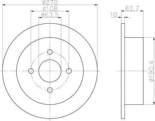 HELLA PAGID 8DD355103441 гальмівний диск