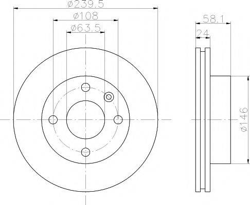 HELLA PAGID 8DD355100531 гальмівний диск