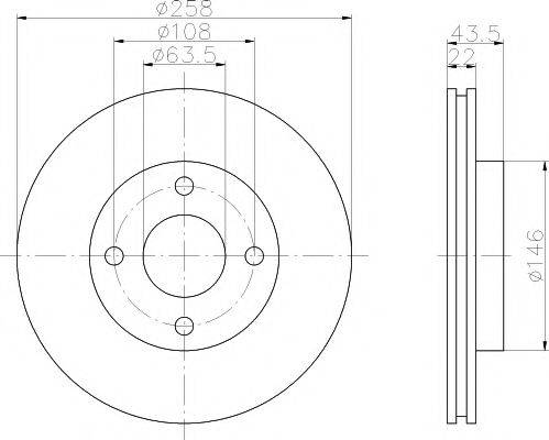 HELLA PAGID 8DD355106431 гальмівний диск