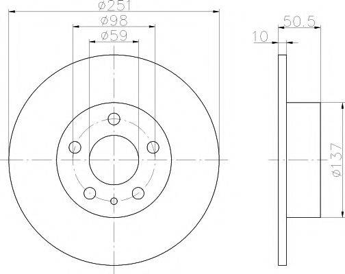 HELLA PAGID 8DD355101961 гальмівний диск