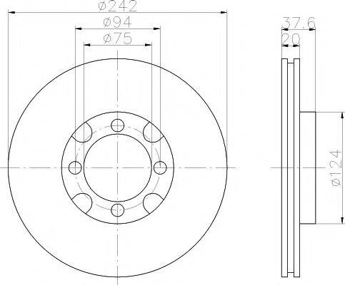 HELLA PAGID 8DD355103201 гальмівний диск