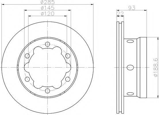 HELLA PAGID 8DD355105811 гальмівний диск