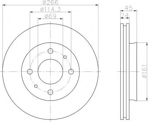 HELLA PAGID 8DD355102011 гальмівний диск