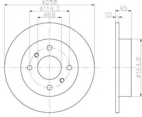 HELLA PAGID 8DD355102661 гальмівний диск