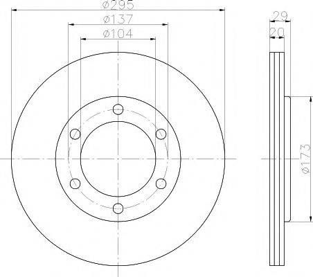 HELLA PAGID 8DD355101191 гальмівний диск