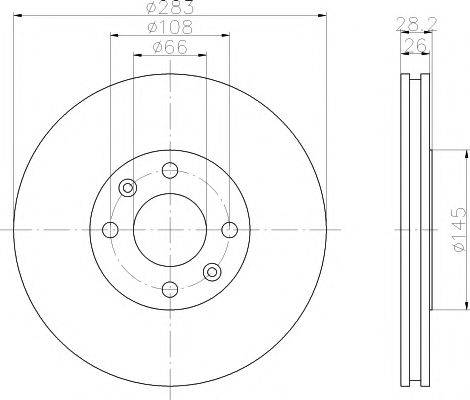 HELLA PAGID 8DD355105041 гальмівний диск