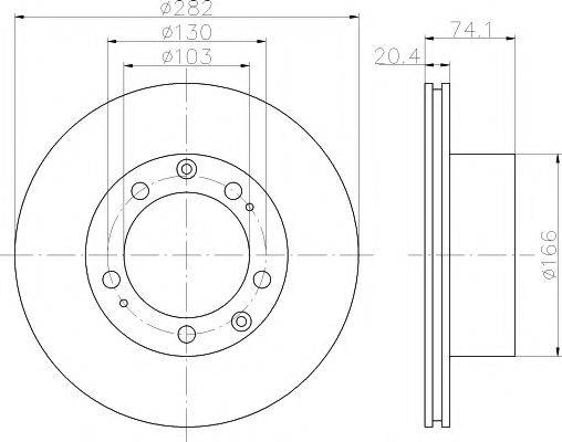 HELLA PAGID 8DD355101561 гальмівний диск