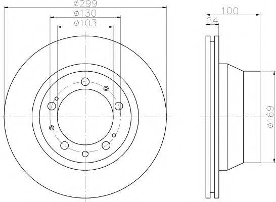 HELLA PAGID 8DD355102321 гальмівний диск