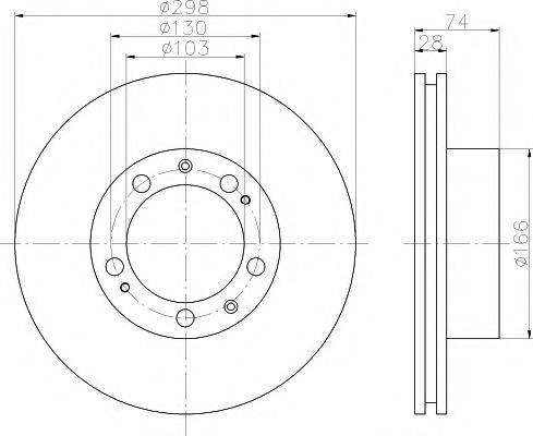 HELLA PAGID 8DD355102311 гальмівний диск