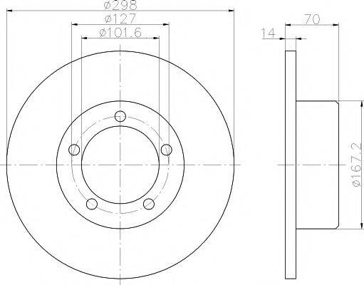 HELLA PAGID 8DD355101591 гальмівний диск