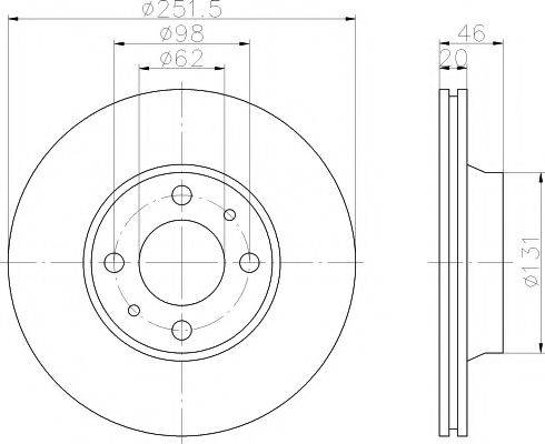 HELLA PAGID 8DD355103561 гальмівний диск