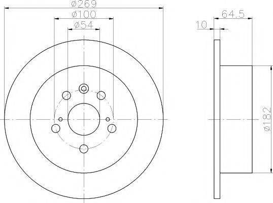 HELLA PAGID 8DD355104061 гальмівний диск