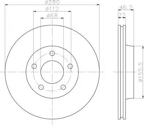 HELLA PAGID 8DD355100571 гальмівний диск