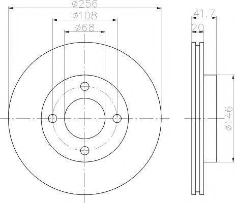 HELLA PAGID 8DD355100611 гальмівний диск