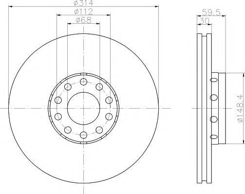 HELLA PAGID 8DD355104351 гальмівний диск