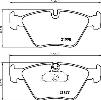 HELLA PAGID 8DB355010711 Комплект гальмівних колодок, дискове гальмо