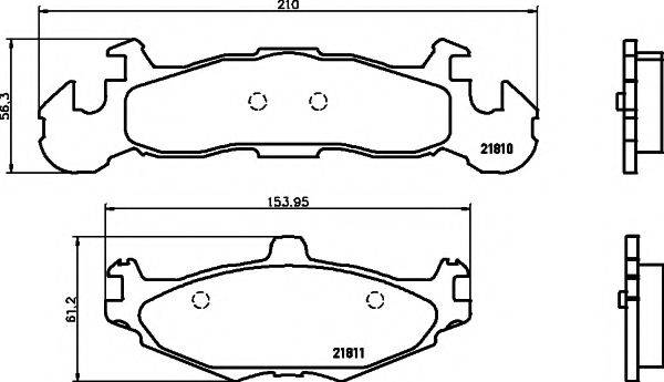 HELLA PAGID 8DB355010771 Комплект гальмівних колодок, дискове гальмо