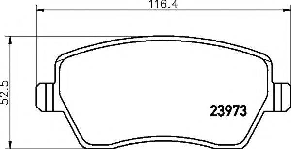 HELLA PAGID 8DB355010851 Комплект гальмівних колодок, дискове гальмо