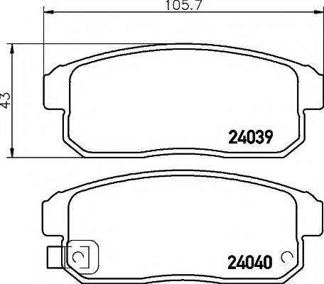 HELLA PAGID 8DB355010891 Комплект гальмівних колодок, дискове гальмо