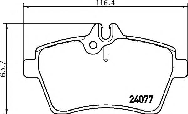 HELLA PAGID 8DB355011381 Комплект гальмівних колодок, дискове гальмо