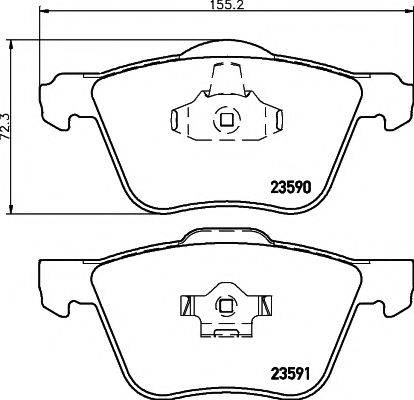 HELLA PAGID 8DB355011571 Комплект гальмівних колодок, дискове гальмо