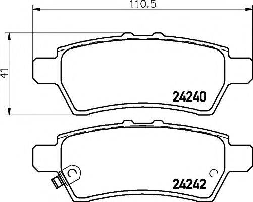 HELLA PAGID 8DB355012081 Комплект гальмівних колодок, дискове гальмо