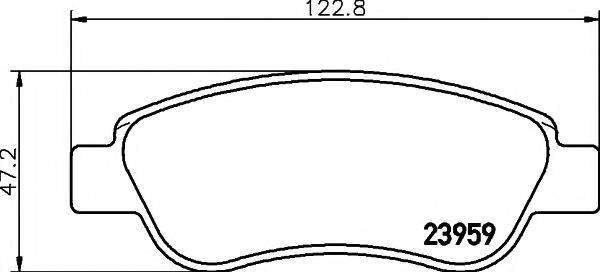 HELLA PAGID 8DB355012141 Комплект гальмівних колодок, дискове гальмо