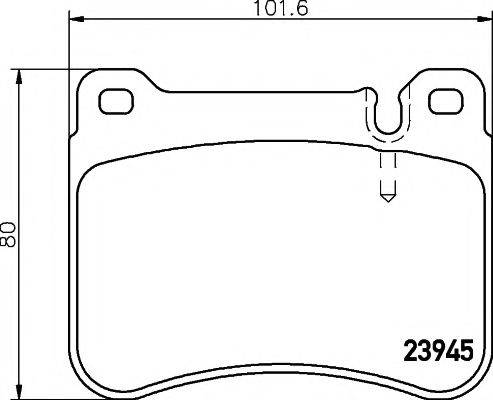 HELLA PAGID 8DB355006541 Комплект гальмівних колодок, дискове гальмо