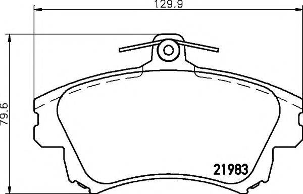 HELLA PAGID 8DB355017041 Комплект гальмівних колодок, дискове гальмо