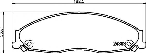 HELLA PAGID 8DB355006791 Комплект гальмівних колодок, дискове гальмо