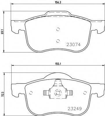 HELLA PAGID 8DB355006851 Комплект гальмівних колодок, дискове гальмо