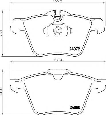 HELLA PAGID 8DB355016291 Комплект гальмівних колодок, дискове гальмо