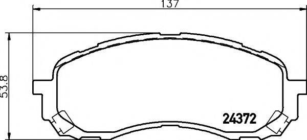 HELLA PAGID 8DB355012451 Комплект гальмівних колодок, дискове гальмо