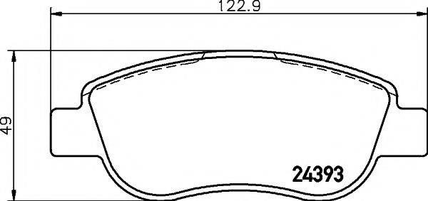 HELLA PAGID 8DB355012631 Комплект гальмівних колодок, дискове гальмо