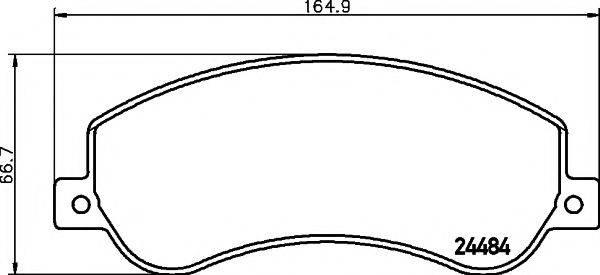 HELLA PAGID 8DB355015401 Комплект гальмівних колодок, дискове гальмо