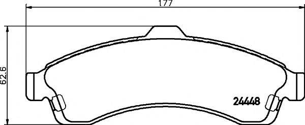 HELLA PAGID 8DB355012811 Комплект гальмівних колодок, дискове гальмо