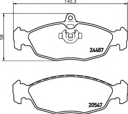 HELLA PAGID 8DB355013031 Комплект гальмівних колодок, дискове гальмо