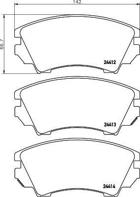 HELLA PAGID 8DB355013041 Комплект гальмівних колодок, дискове гальмо